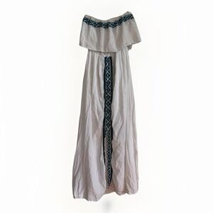 Solitaire Swim Womens S White Ruffle Top Open Skirt Bathing Suit Cover Up